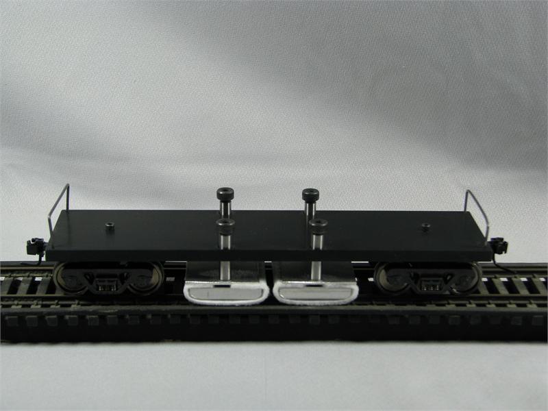 106 Scale Track Cleaning Car Base " Two Rail " - w/ diecast sprung 